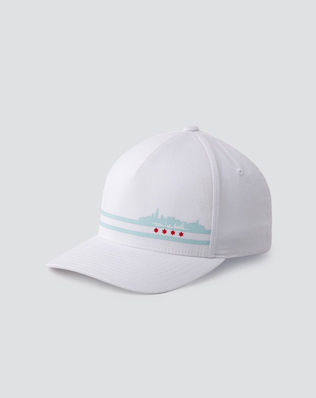Fosse Fitted Hat White | Travis Mathew