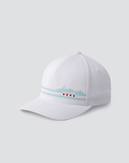 Fosse Fitted Hat White | Travis Mathew