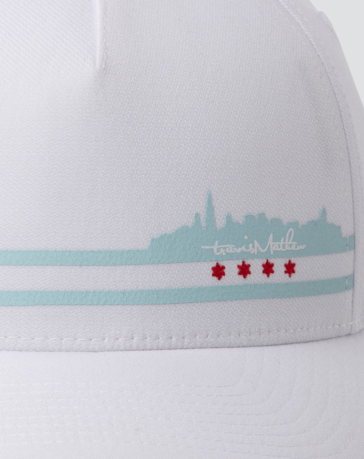 Fosse Fitted Hat White | Travis Mathew