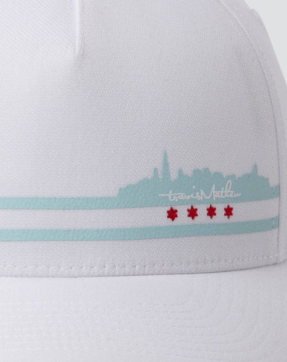 Fosse Fitted Hat White | Travis Mathew