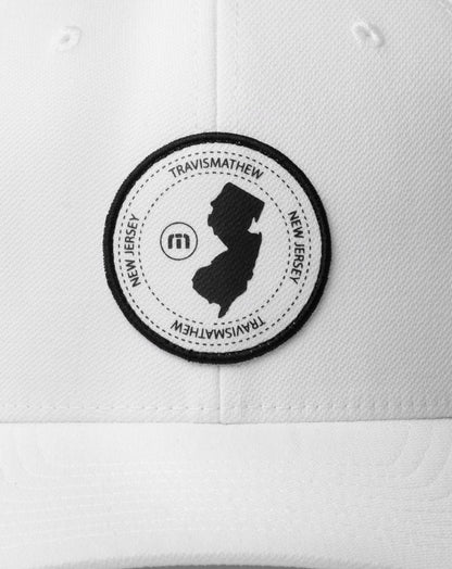 East Coast Time Fitted Hat White | Travis Mathew