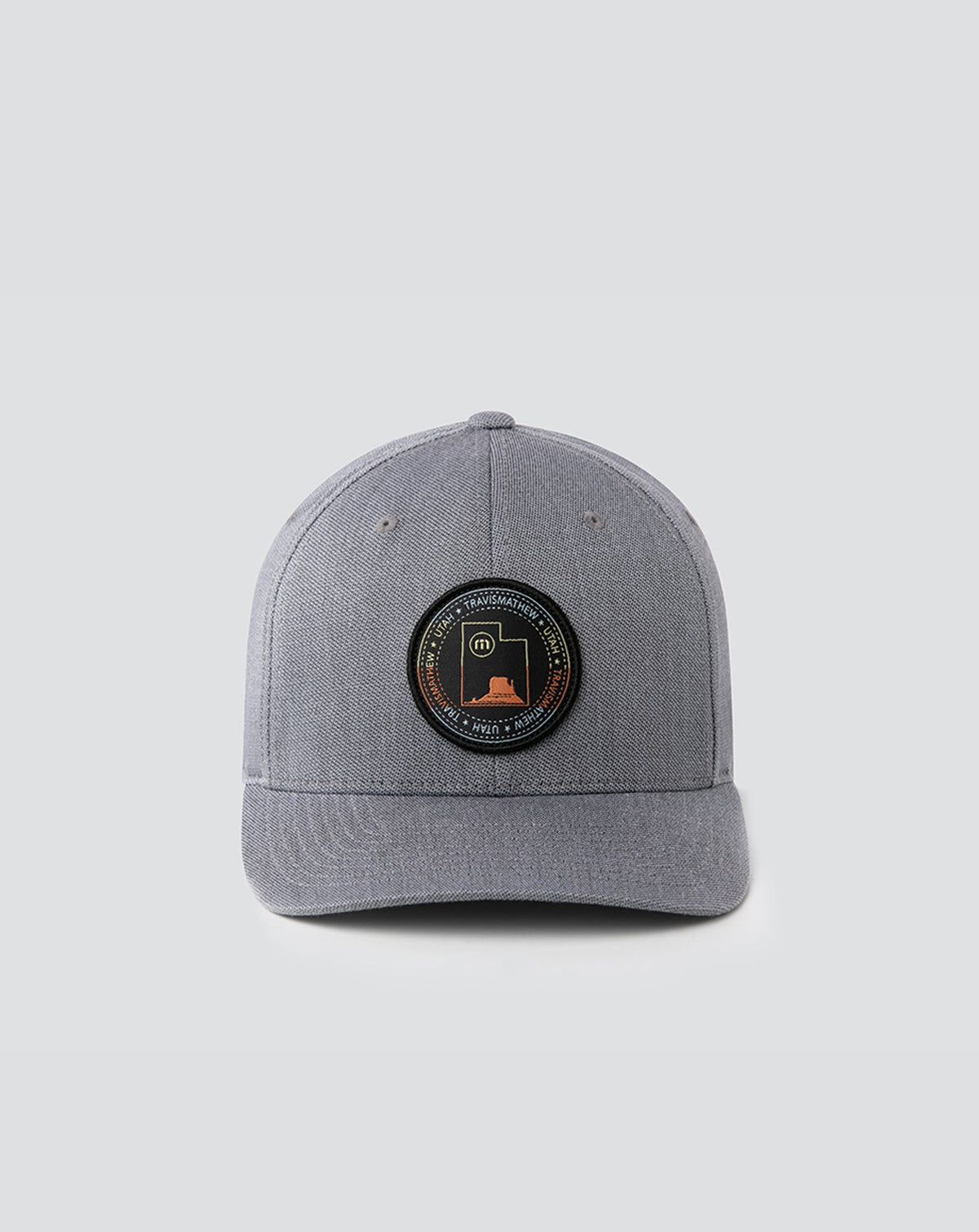 Four Corners Fitted Hat Heather Quiet Shade | Travis Mathew