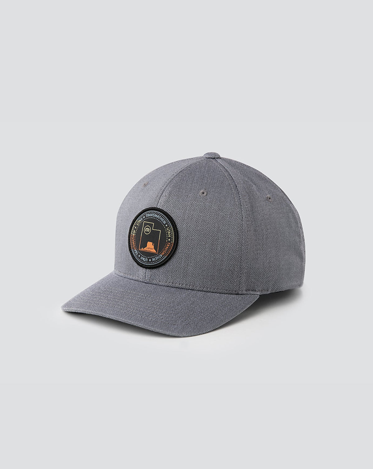 Four Corners Fitted Hat Heather Quiet Shade | Travis Mathew