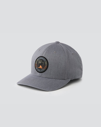 Four Corners Fitted Hat Heather Quiet Shade | Travis Mathew