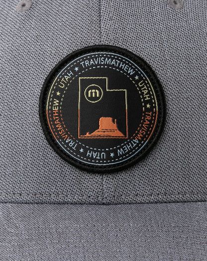 Four Corners Fitted Hat Heather Quiet Shade | Travis Mathew