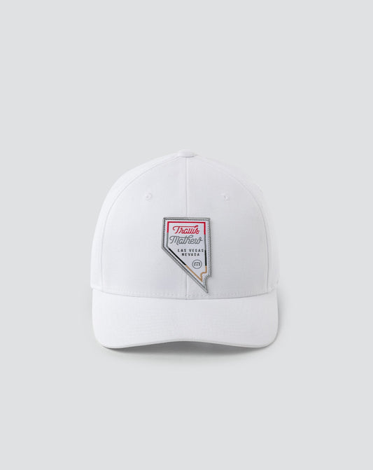 Interstate 15 Fitted Hat White | Travis Mathew