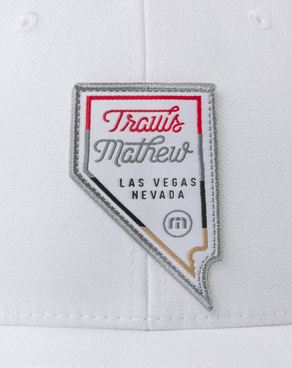 Interstate 15 Fitted Hat White | Travis Mathew