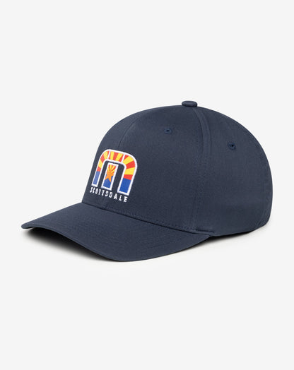 Angels Window Fitted Hat Blue Nights | Travis Mathew