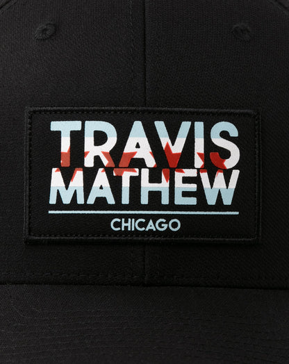 Bulls Take The Court Fitted Hat Black | Travis Mathew