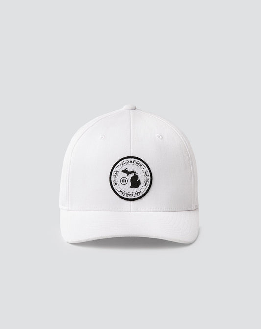 Sunset Clap Fitted Hat White | Travis Mathew