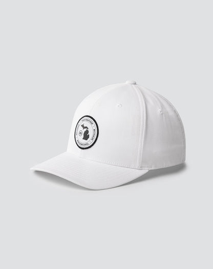 Sunset Clap Fitted Hat White | Travis Mathew