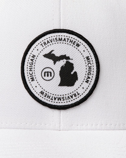 Sunset Clap Fitted Hat White | Travis Mathew