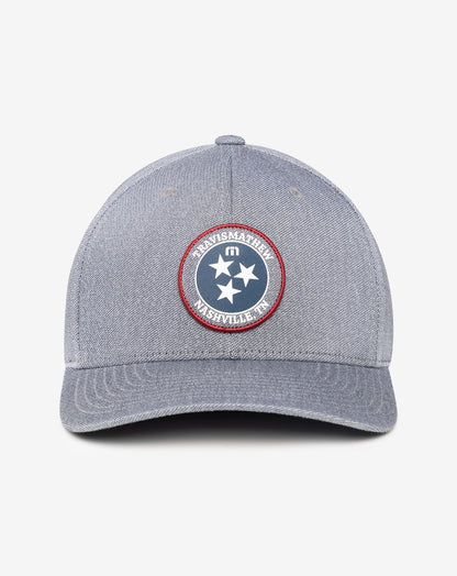 Whiskey Neat Fitted Hat Heather Quiet Shade | Travis Mathew