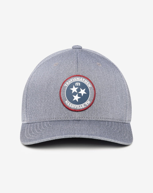 Whiskey Neat Fitted Hat Heather Quiet Shade | Travis Mathew