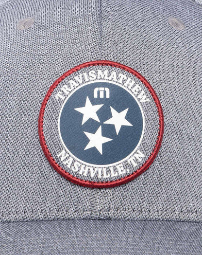 Whiskey Neat Fitted Hat Heather Quiet Shade | Travis Mathew