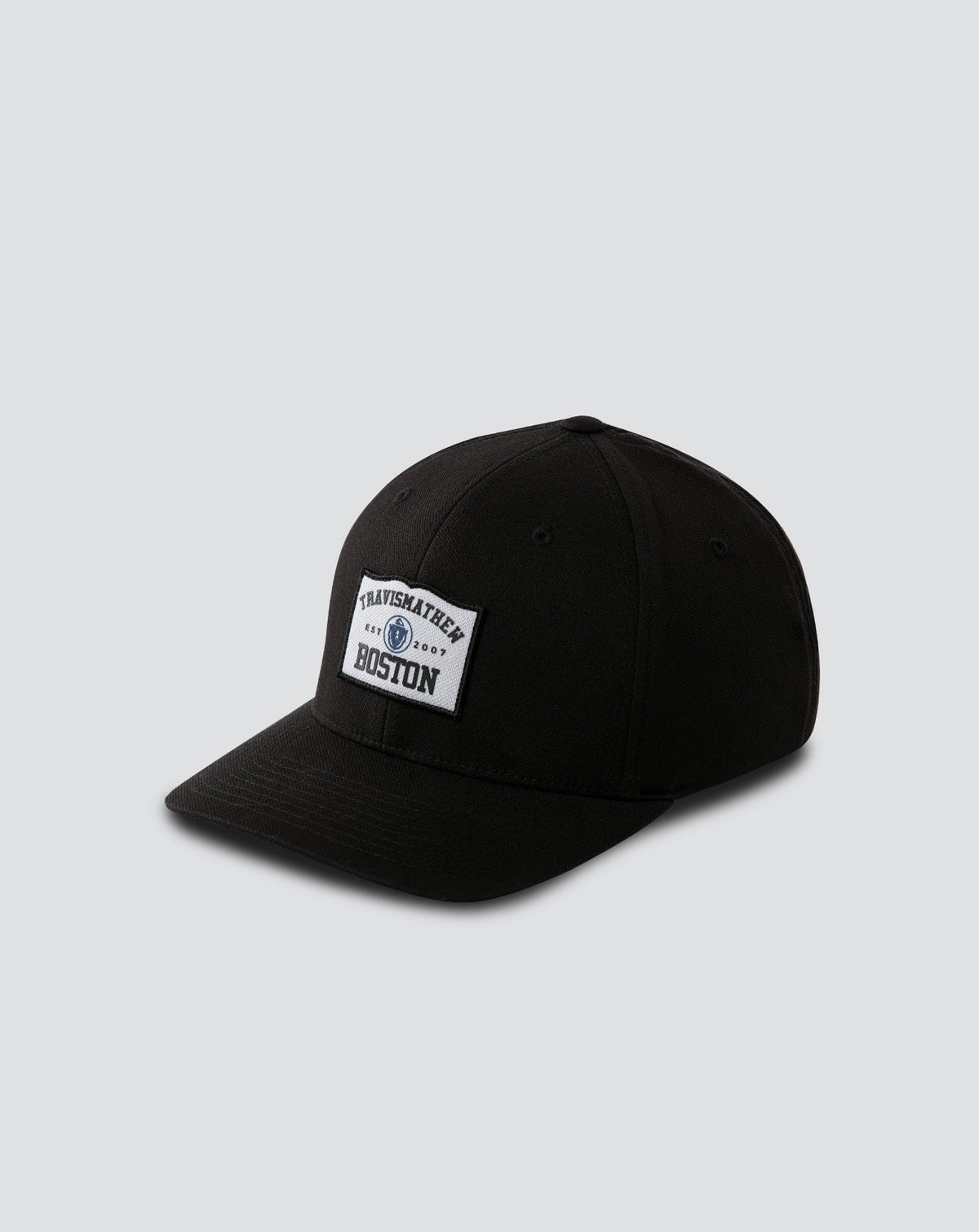 Boylston Fitted Hat Black | Travis Mathew