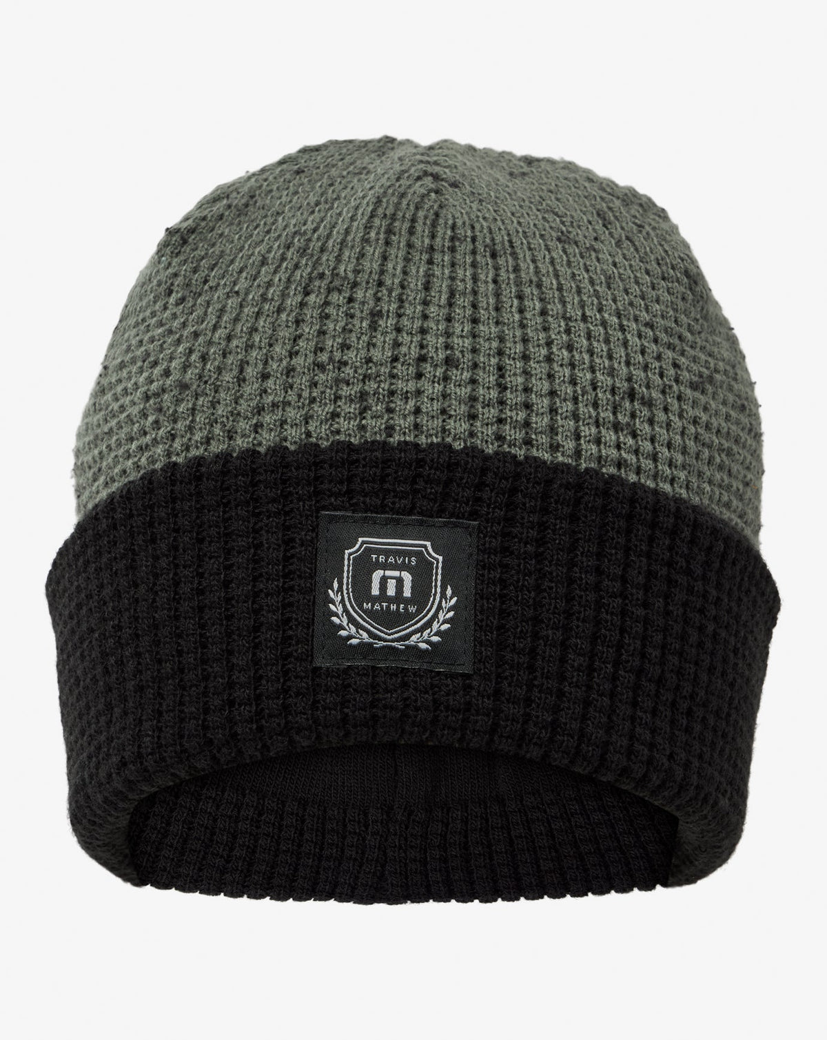 Cloud Waffle Beanie Dark Olive | Travis Mathew