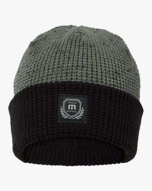 Cloud Waffle Beanie Dark Olive | Travis Mathew
