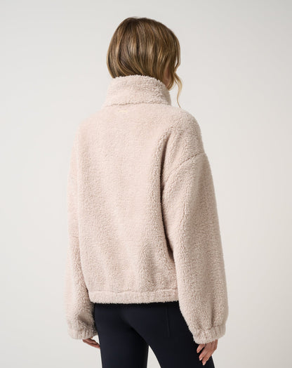 Clubside Sherpa Jacket Brazilian Sand | Travis Mathew