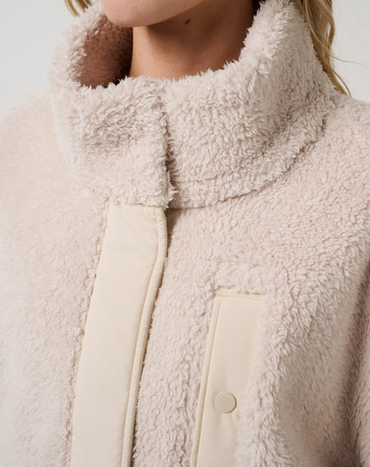 Clubside Sherpa Jacket Brazilian Sand | Travis Mathew