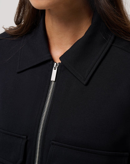 Friday Doubleknit Utility Jacket Black | Travis Mathew