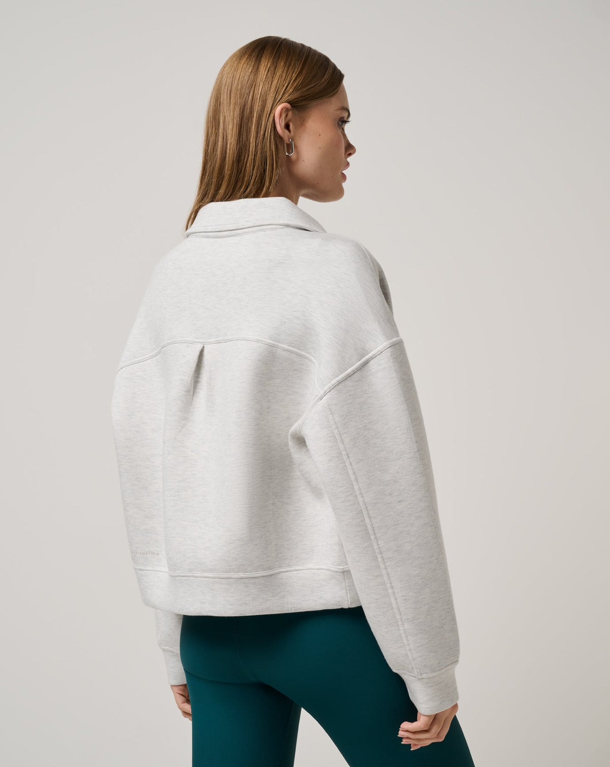 Cloudscape Button Down Heather Light Grey | Travis Mathew