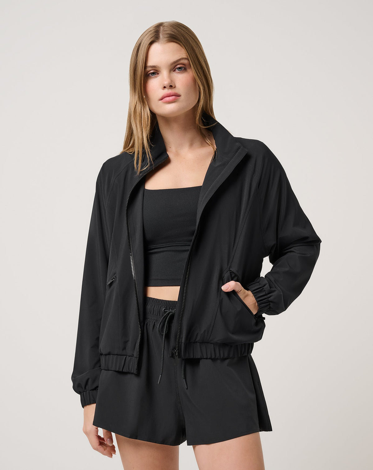 BreezeBlend Travel Day Jacket Black | Travis Mathew