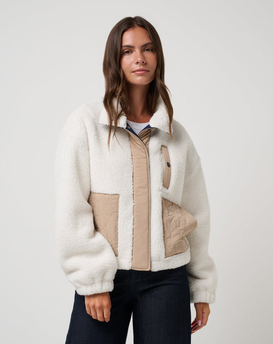 Artful Sherpa Jacket Snow White | Travis Mathew