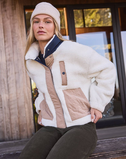Artful Sherpa Jacket Snow White | Travis Mathew
