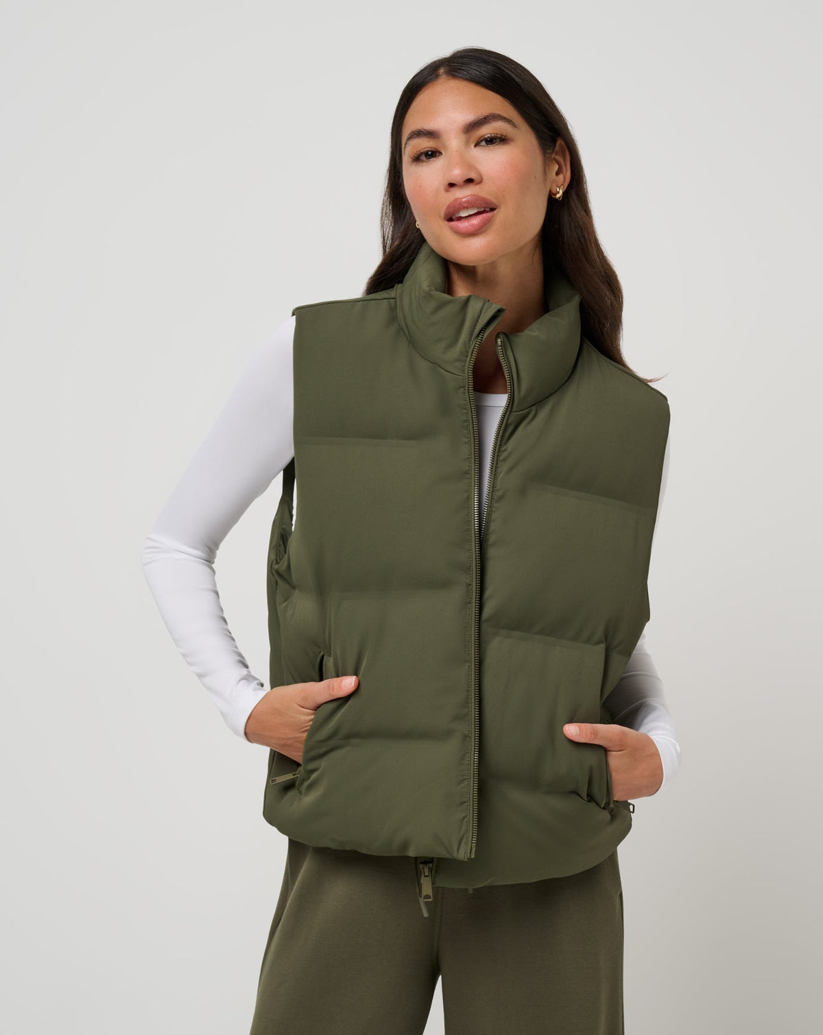 Moontide Bonded Puffer Vest Grape Leaf | Travis Mathew