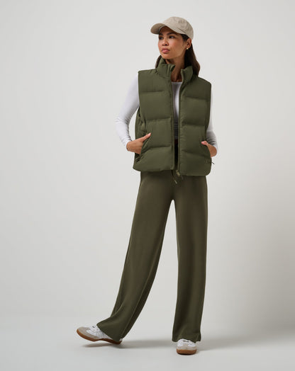 Moontide Bonded Puffer Vest Grape Leaf | Travis Mathew