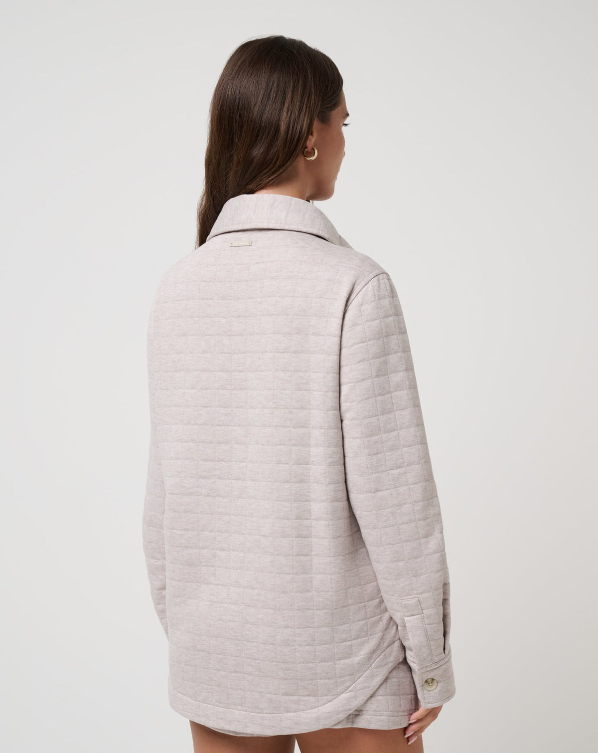 Cloud Coastal Quilted Shacket Heather Savannah Tan | Travis Mathew