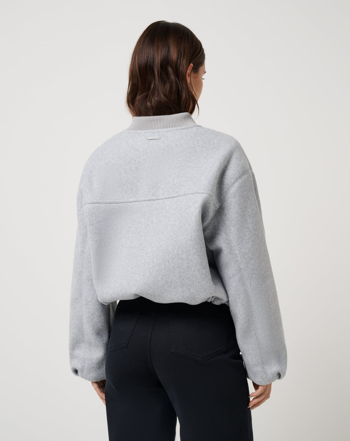 Rustic Retreat Bomber Heather Light Grey | Travis Mathew