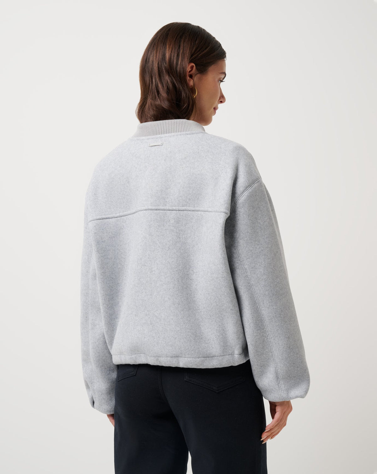 Rustic Retreat Bomber Heather Light Grey | Travis Mathew