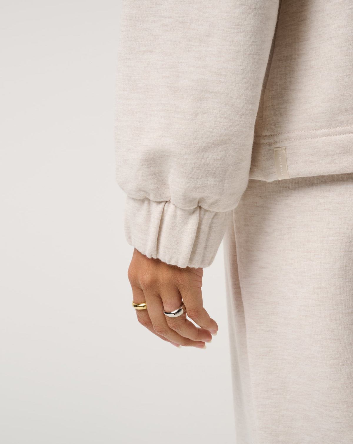 Cloud Fleece Clubside Half Zip Heather Brazillian Sand | Travis Mathew
