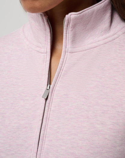 Cloud Fleece Half Zip 2.0 Heather Violet Ice | Travis Mathew