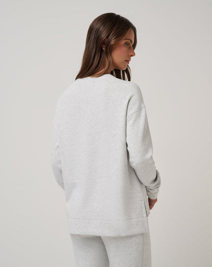 Skyloft Soft Crew Heather Light Grey | Travis Mathew