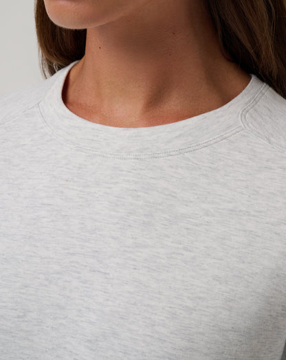 Skyloft Soft Crew Heather Light Grey | Travis Mathew