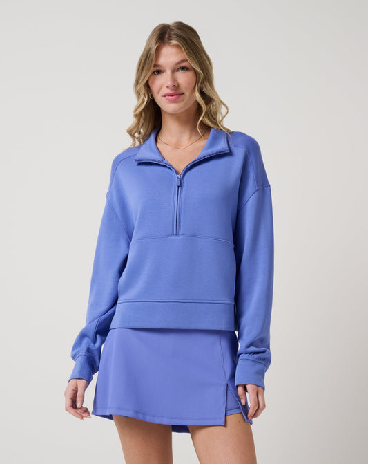 Skyloft Soft Half Zip 2.0 Baja Blue | Travis Mathew