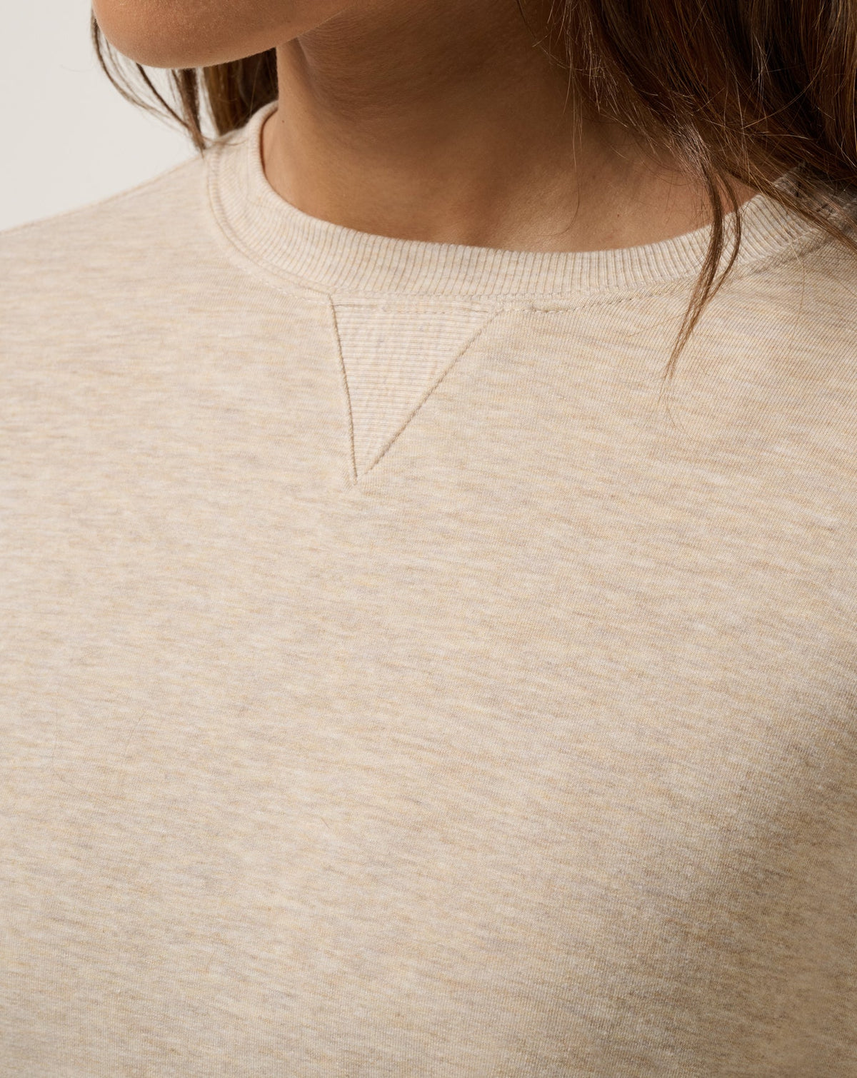 Cloud Terry Crew Heather Natural | Travis Mathew