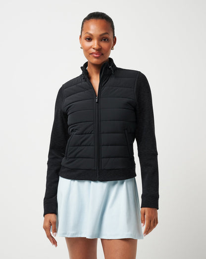 Skyloft Soft Espresso Martini Full Zip Heather Black | Travis Mathew