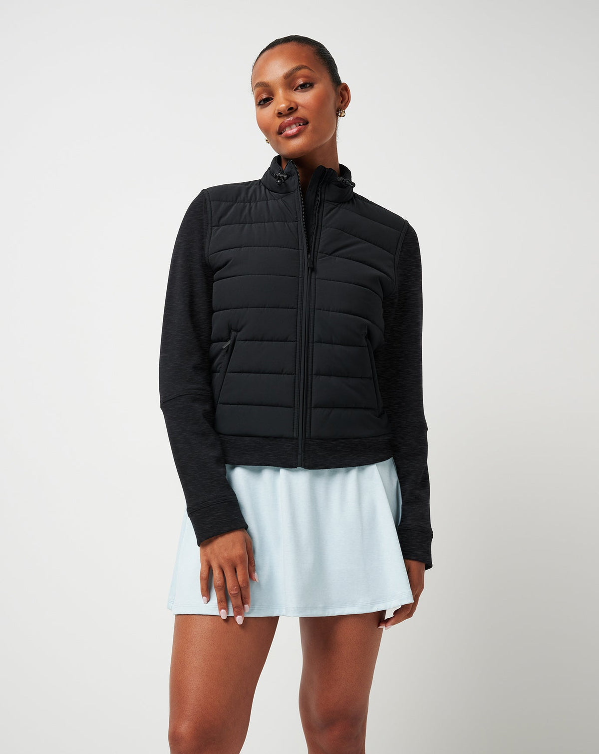 Skyloft Soft Espresso Martini Full Zip Heather Black | Travis Mathew