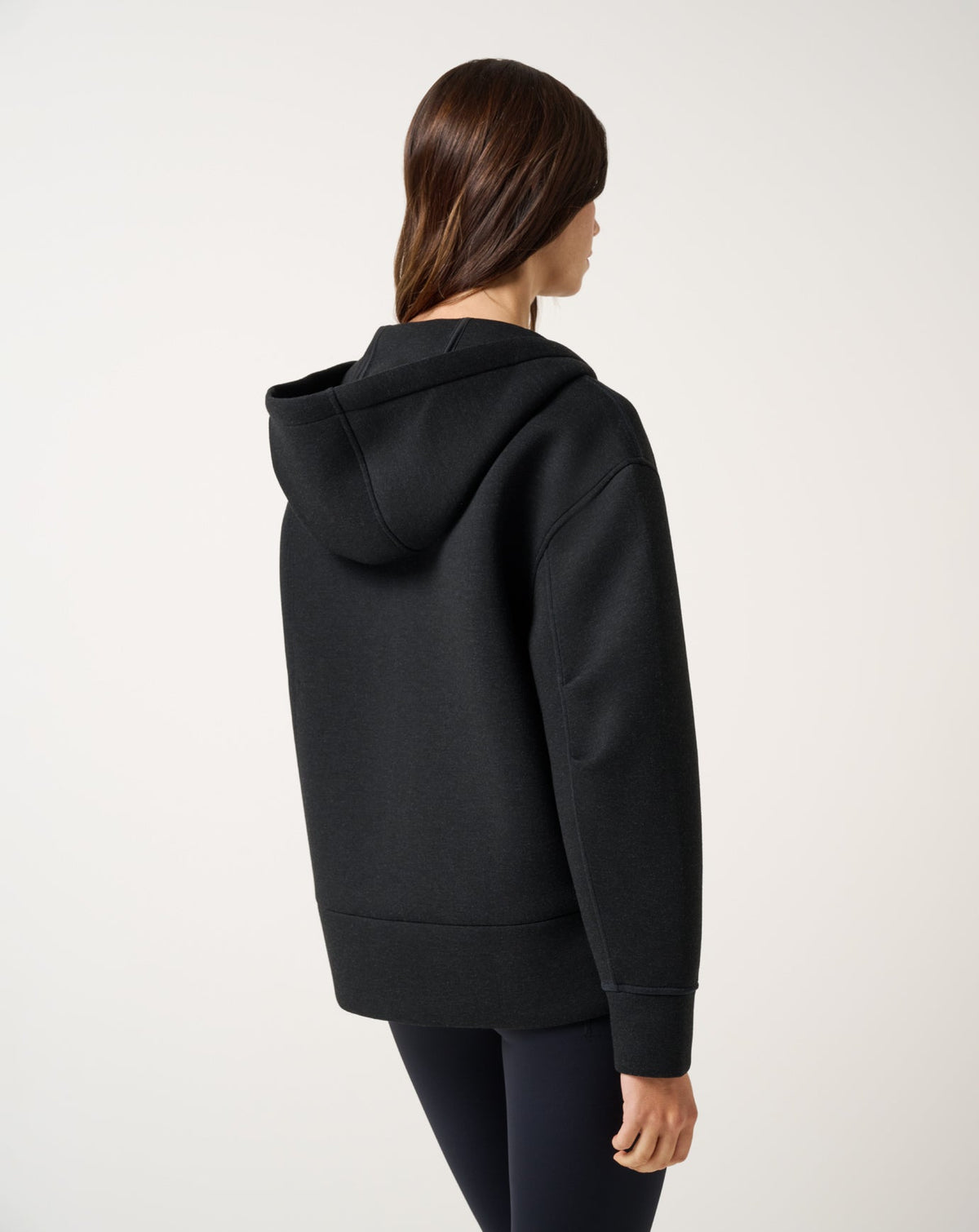 Cloudscape Zip Hood Heather Black | Travis Mathew
