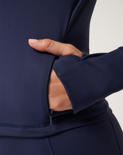 Moveknit Full Zip 2.0 Navy Blazer | Travis Mathew