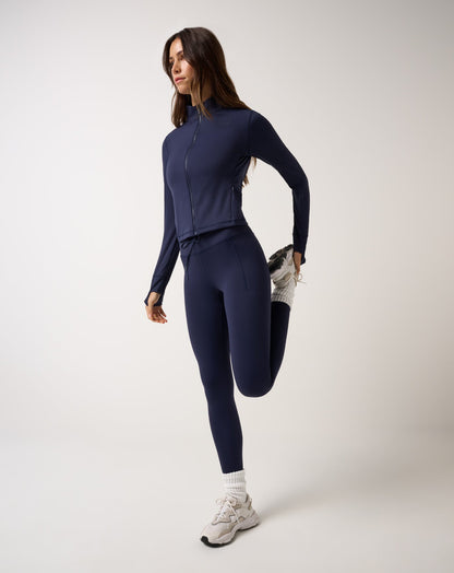 Moveknit Full Zip 2.0 Navy Blazer | Travis Mathew