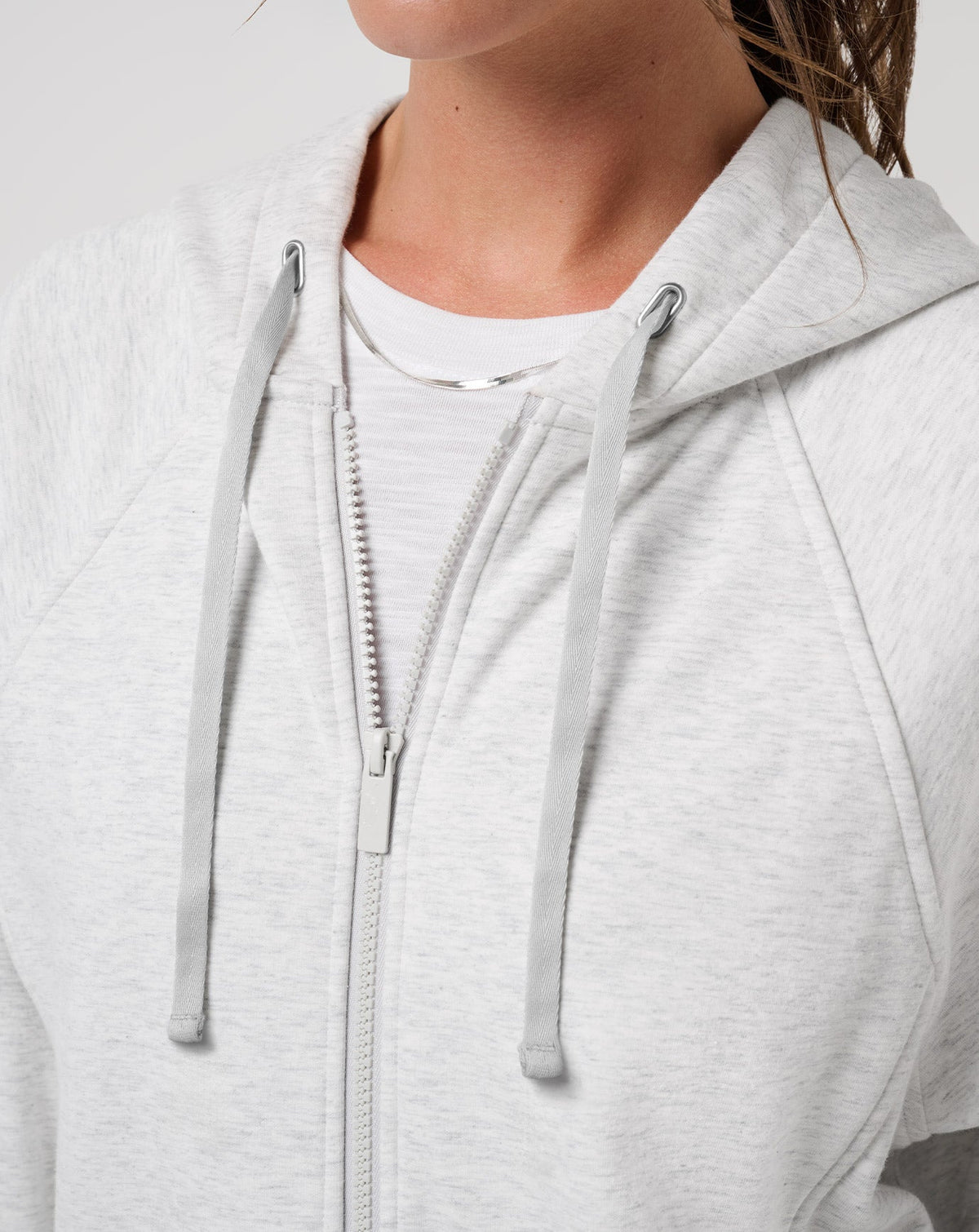 Off Script 2.0 Cloud Full Zip Hoodie Heather Light Grey | Travis Mathew