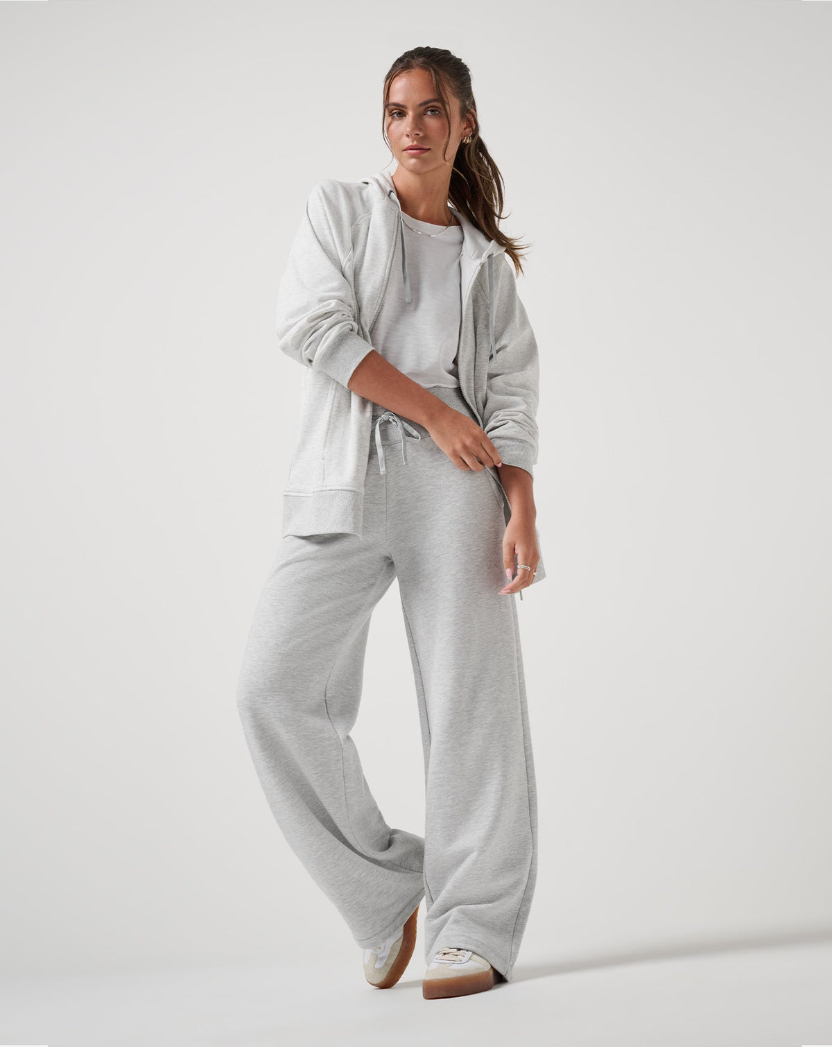 Off Script 2.0 Cloud Full Zip Hoodie Heather Light Grey | Travis Mathew