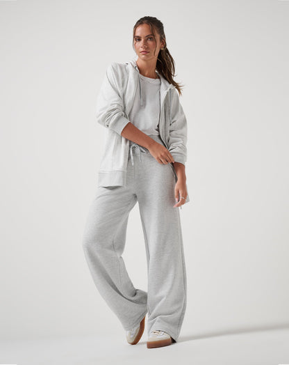 Off Script 2.0 Cloud Full Zip Hoodie Heather Light Grey | Travis Mathew