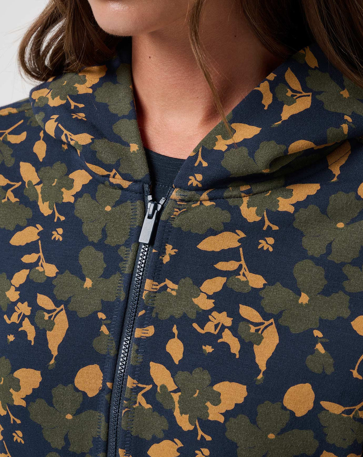 Cloud Fleece Printed Hoodie Navy Blazer Floral Multi | Travis Mathew