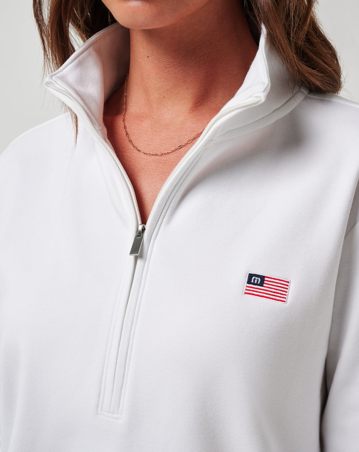 Tasmin Half Zip White | Travis Mathew